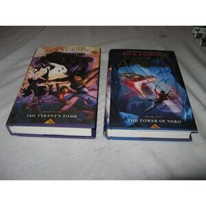 Lot Of 2 Rick Riordan HB Books The Tyrants Tomb & The Tower Of Nero NICE BOOKS
